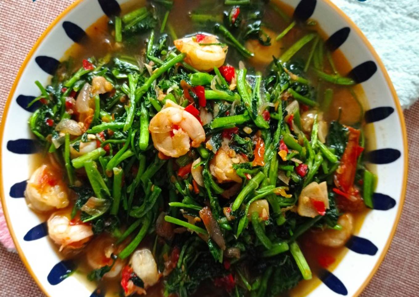 Tumis Selada Air & Udang
