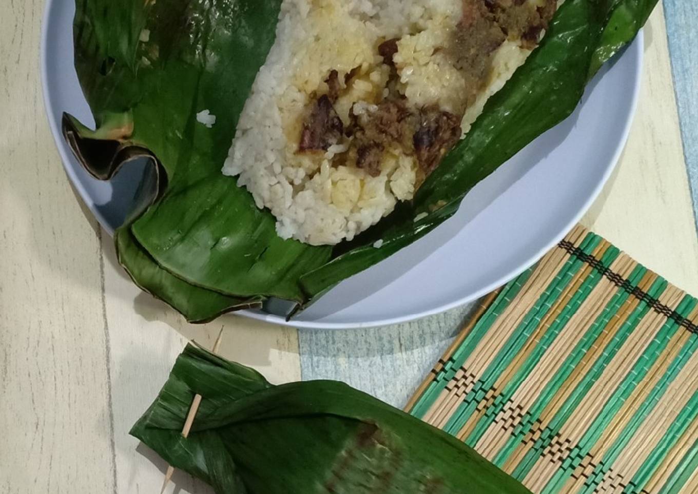 55. Nasi Bakar Cumi Hijau