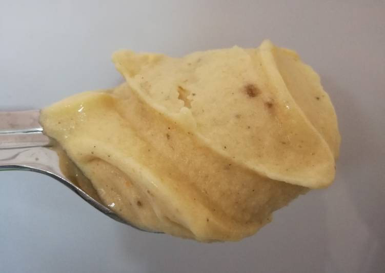 Helado de caqui y plátano (vegano)