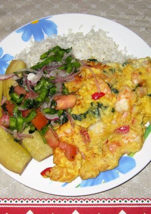 Una foto de Tortilla mixta: De camarón y atún