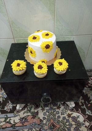عکسی از دستور کیک خامه مغزدار