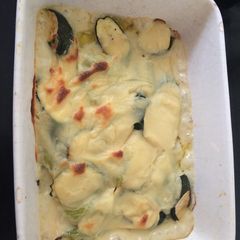 A picture of Courgette and celery cheese bake.
