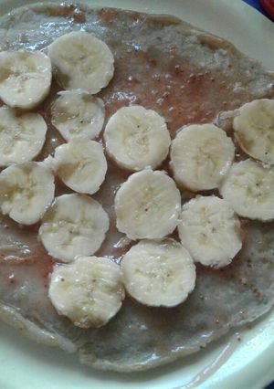 Una foto de Panqueque de banana con quinua extruída y chía