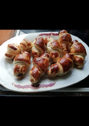 O poză a rețetei Croasante umplute cu nutela😍.