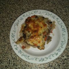 A picture of Mince and rice bake.