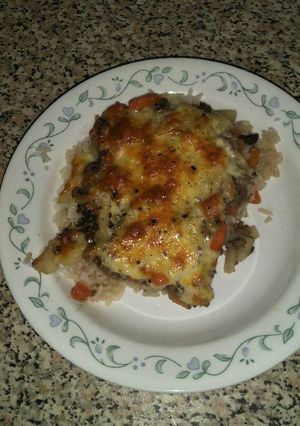 A picture of Mince and rice bake.