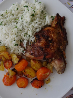 Foto de Frango do campo assado no forno