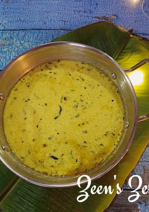 A picture of Pulissery/Kerala Sadya Moru Curry.