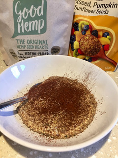 A picture of No Oat Chocolate Protein ‘Porridge’.