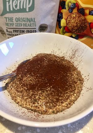 A picture of No Oat Chocolate Protein ‘Porridge’.
