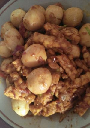 Foto resep Telur puyuh tempe bumbu kecap