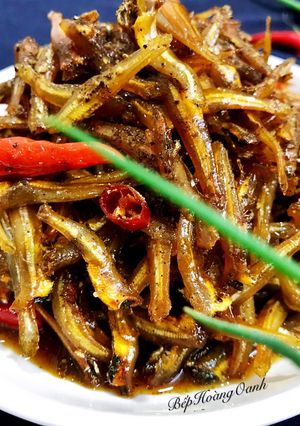 Hình của món Khô Cá Cơm Kho Tiêu.