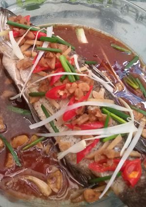 Foto resep Steam ikan kakap praktis
