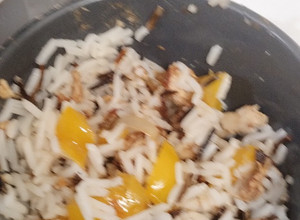 A picture of Basmati rice & wild rice cooked on induction hob.😋😋😋.