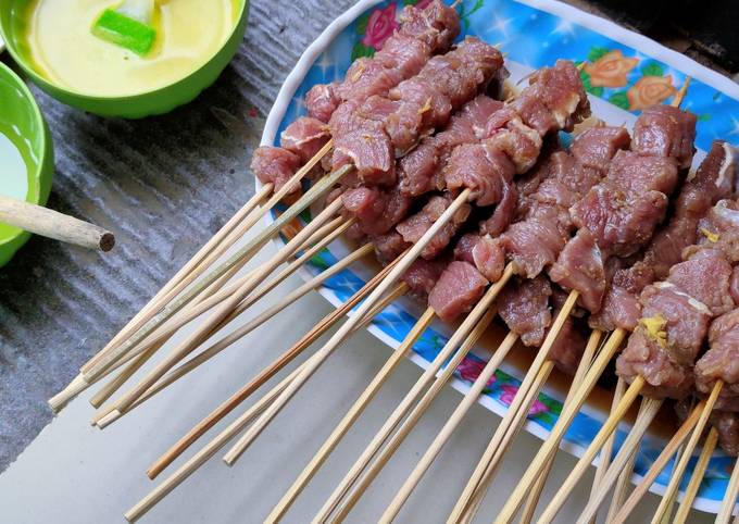 Ternyata ini loh! Bagaimana cara buat Sate daging sapi empuk untuk Idul Adha  sedap