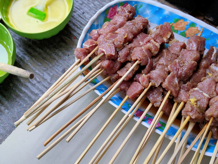 Resep: Sate daging sapi empuk Enak