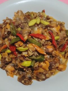 Foto resep Tumis kerang lombok ijo pete