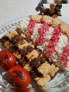 عکسی از دستور کباب تابه ای دو رنگ