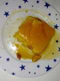 Pudín de naranja con base de sobaos