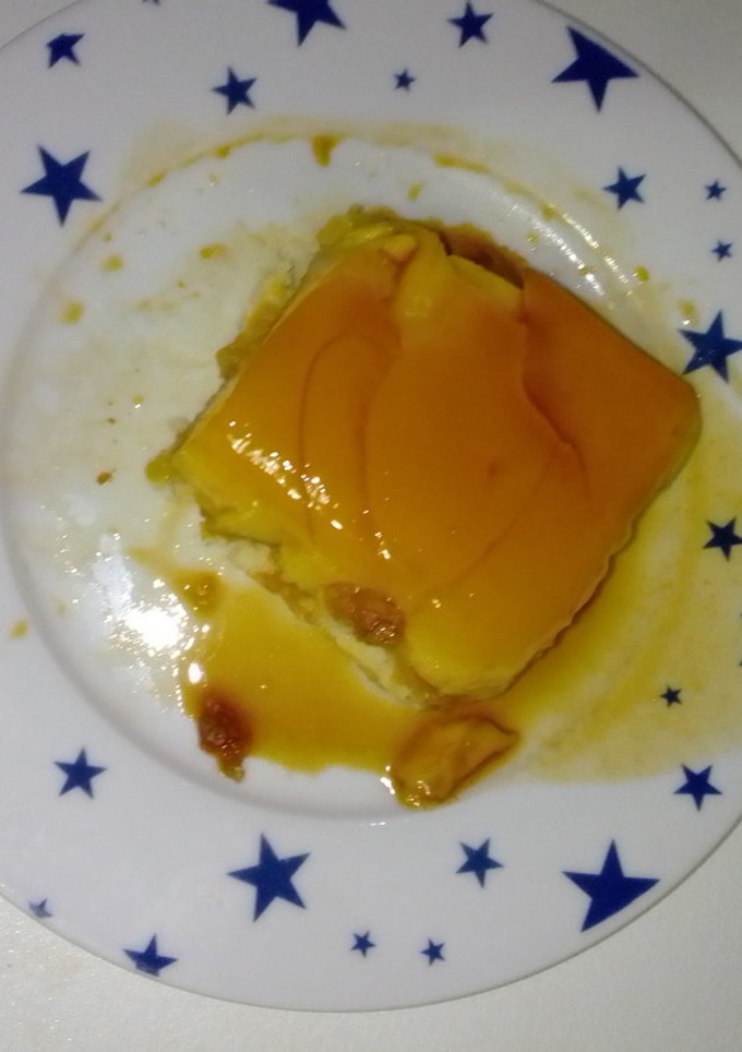 Una foto de Pudín de naranja con base de sobaos