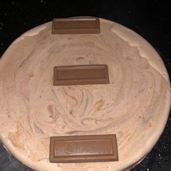 A picture of Nutella Ice cream cheesecake.