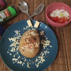 Baked Beans Jacket Potato 🥔 A picture of Baked Beans Jacket Potato 🥔.