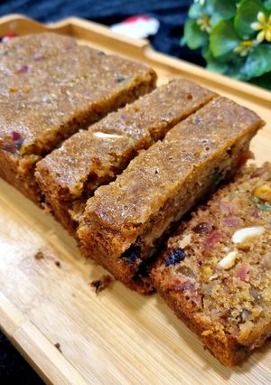 A picture of Christmas Special Eggless,  Spongy Plum Cake without Oven.