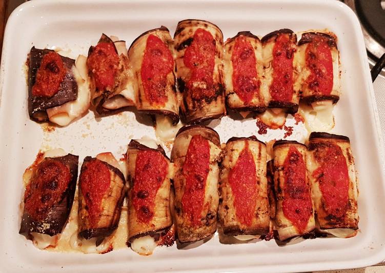 Easiest Way to Prepare Any-night-of-the-week Eggplant rolls filled with ham & cheese