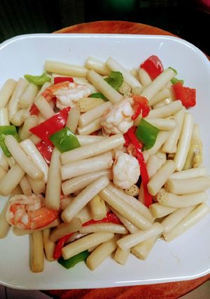 รูปของ ไหลบัวผัดกุ้ง #กินผักรักสุขภาพ4