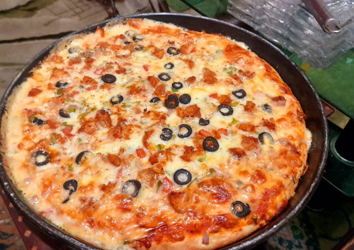 Chicken tikkka pizza