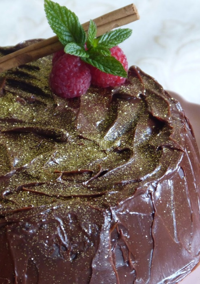 Una foto de Tarta navideña de chocolate