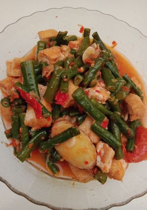 Foto resep Tumis kacang panjang + tahu
