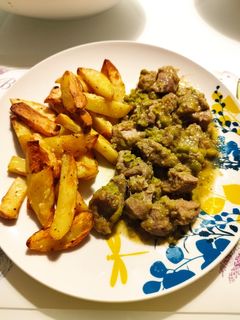 Tarja zöldborsó krémes raguval recept fotója