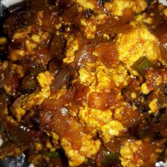 A picture of Chhena Bhurji.