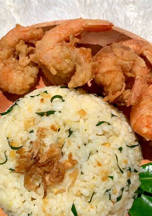 Foto resep Nasi Daun Jeruk Udang Krispi