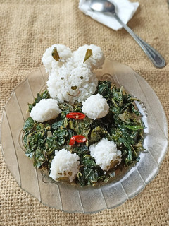 Foto resep Oseng Daun Pepaya + Daun Singkong