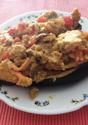 Una foto de Berenjenas Rellenas de Salmón y Cous-Cous