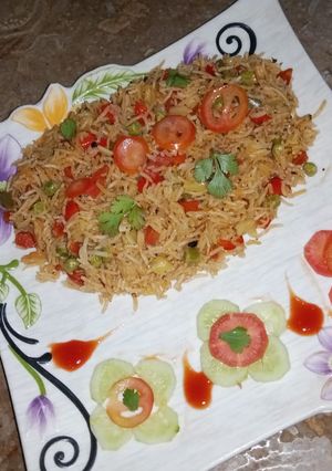 A picture of Veg mexican rice.