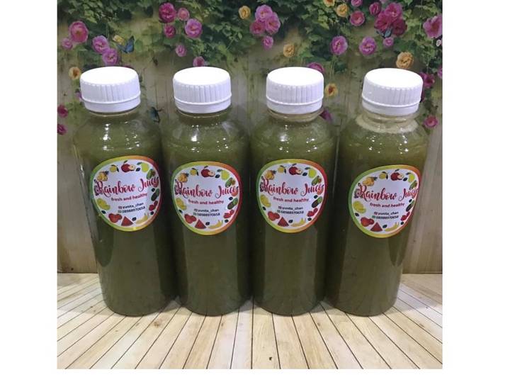 Langkah Mudah untuk Menyiapkan Diet Juice Kale Head Lettuce Tomato Lime Apple yang Lezat
