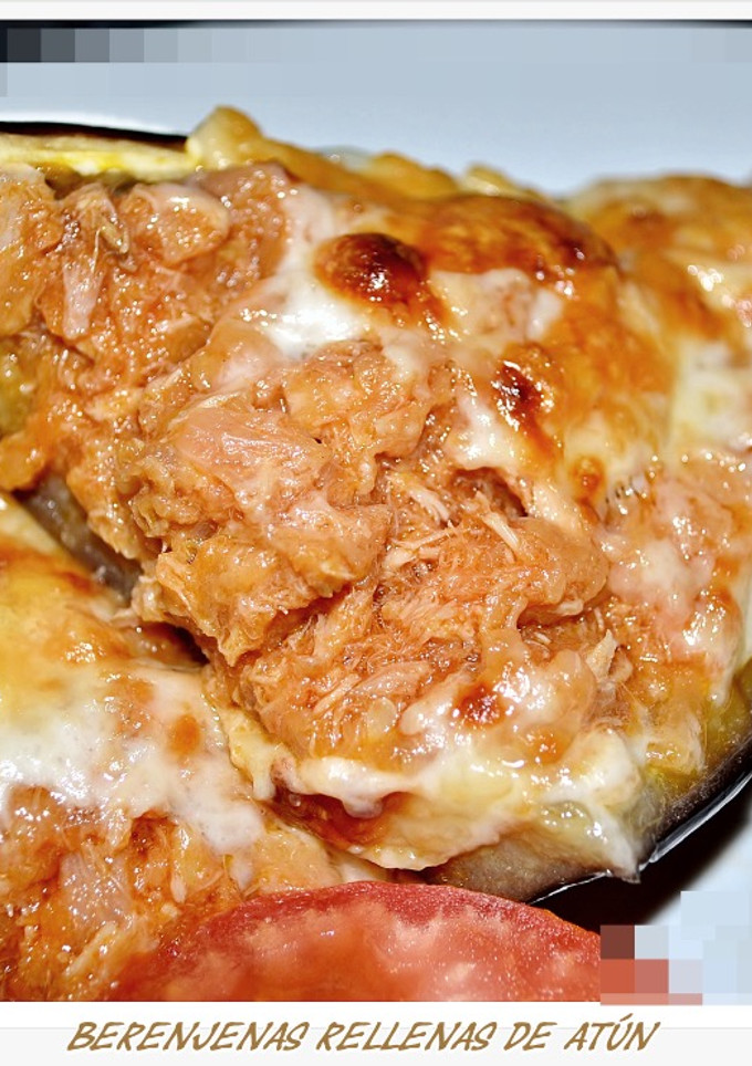 Una foto de Berenjenas rellenas de atún. (Thermomix)