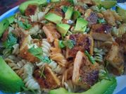 Una foto de pasta espirales