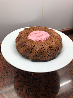 Una foto de Budín de banana y chocolate
