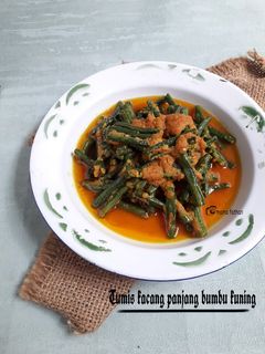 Foto resep Tumis kacang panjang bumbu kuning