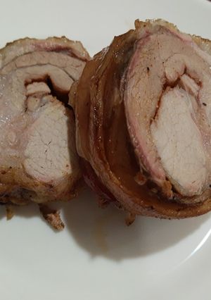 Una foto de Roll de costillas de cerdo a lo Bendecido