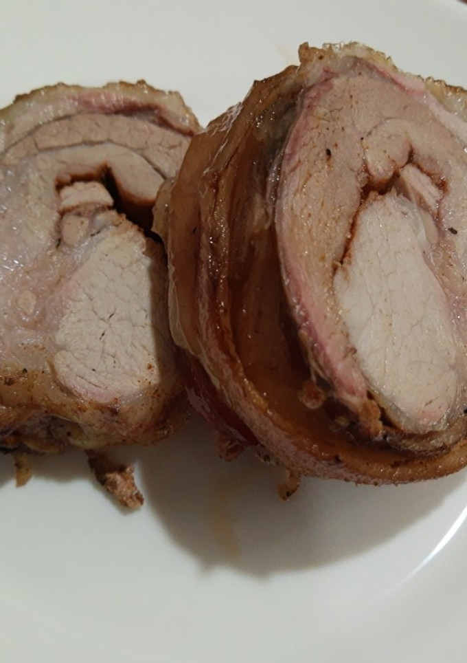 Una foto de Roll de costillas de cerdo a lo Bendecido