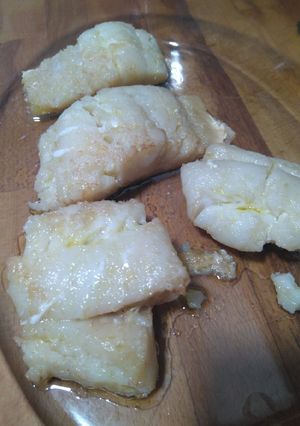 Una foto de Bacalao confitado