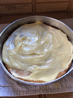 Una foto de Torta de zanahoria con baño de queso crema