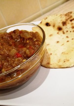 O poză a rețetei Baingan Bharta - salată de vinete în stil indian.