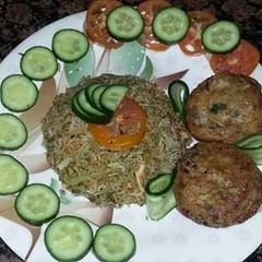 A picture of Vegetable colour layar rice #cookpadApp.