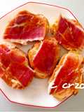 Tapa de jamón con ajitomate